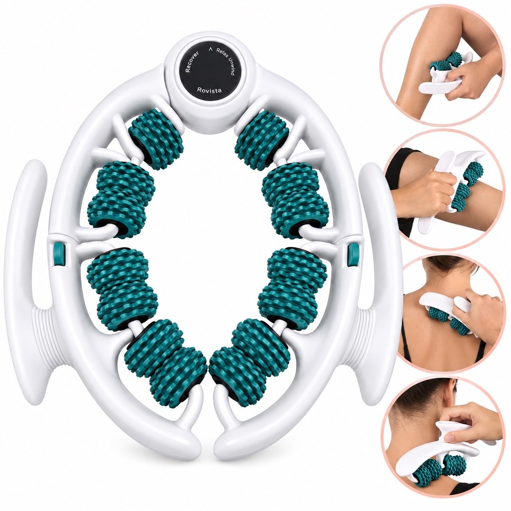 Rovista Cellulite Massager Roller Body Leg Arm Massage Tool Detachable Handles